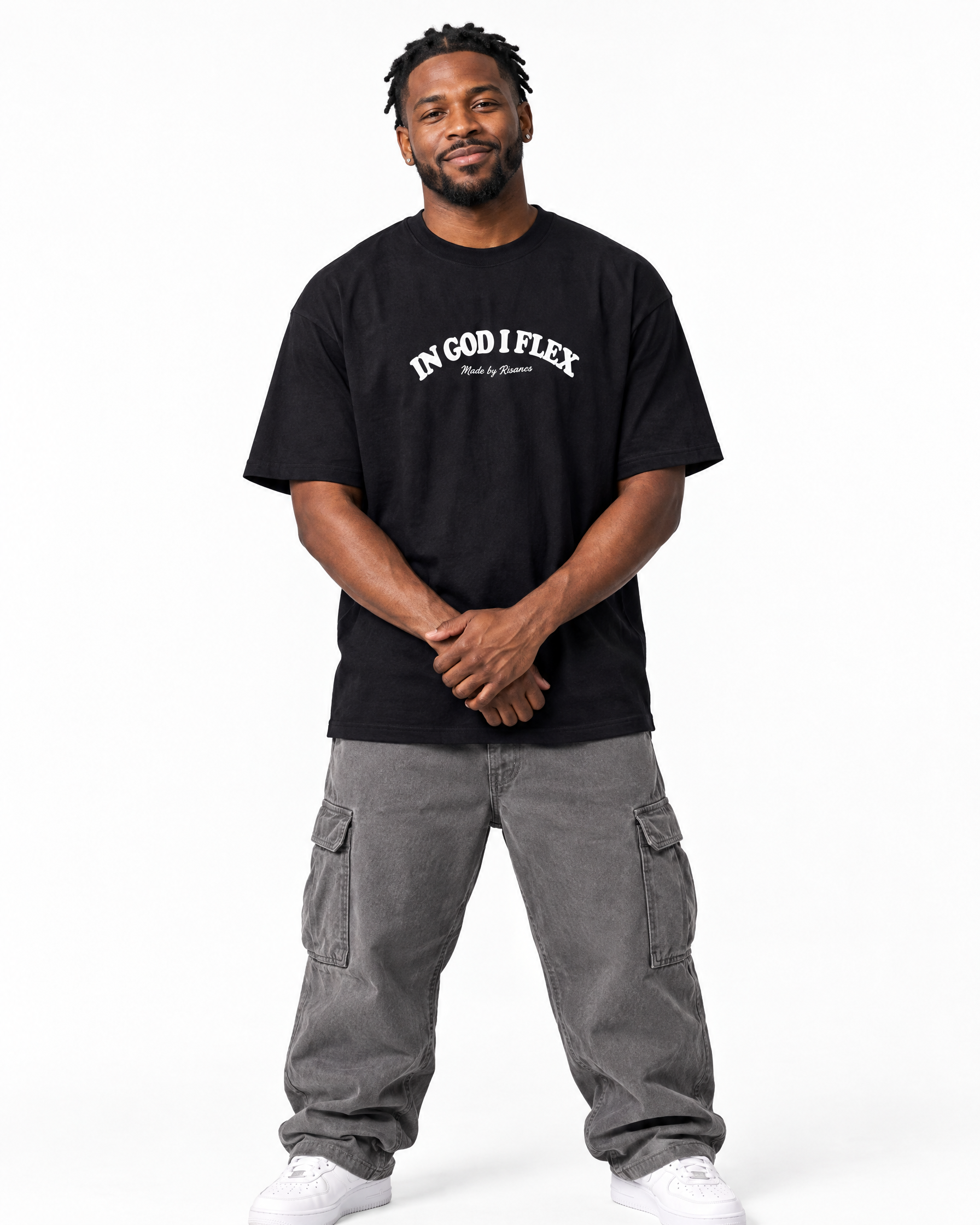 IGIF Everyday Tee in Black, worn by a model