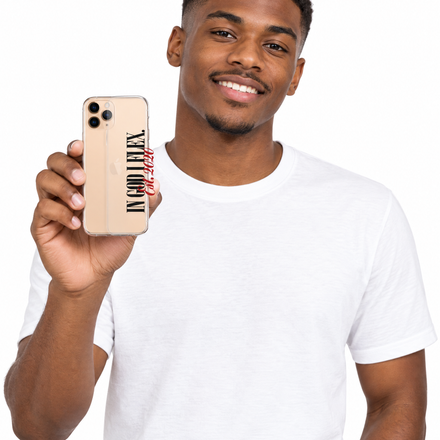 IGIF Clear iPhone Case held by a model
