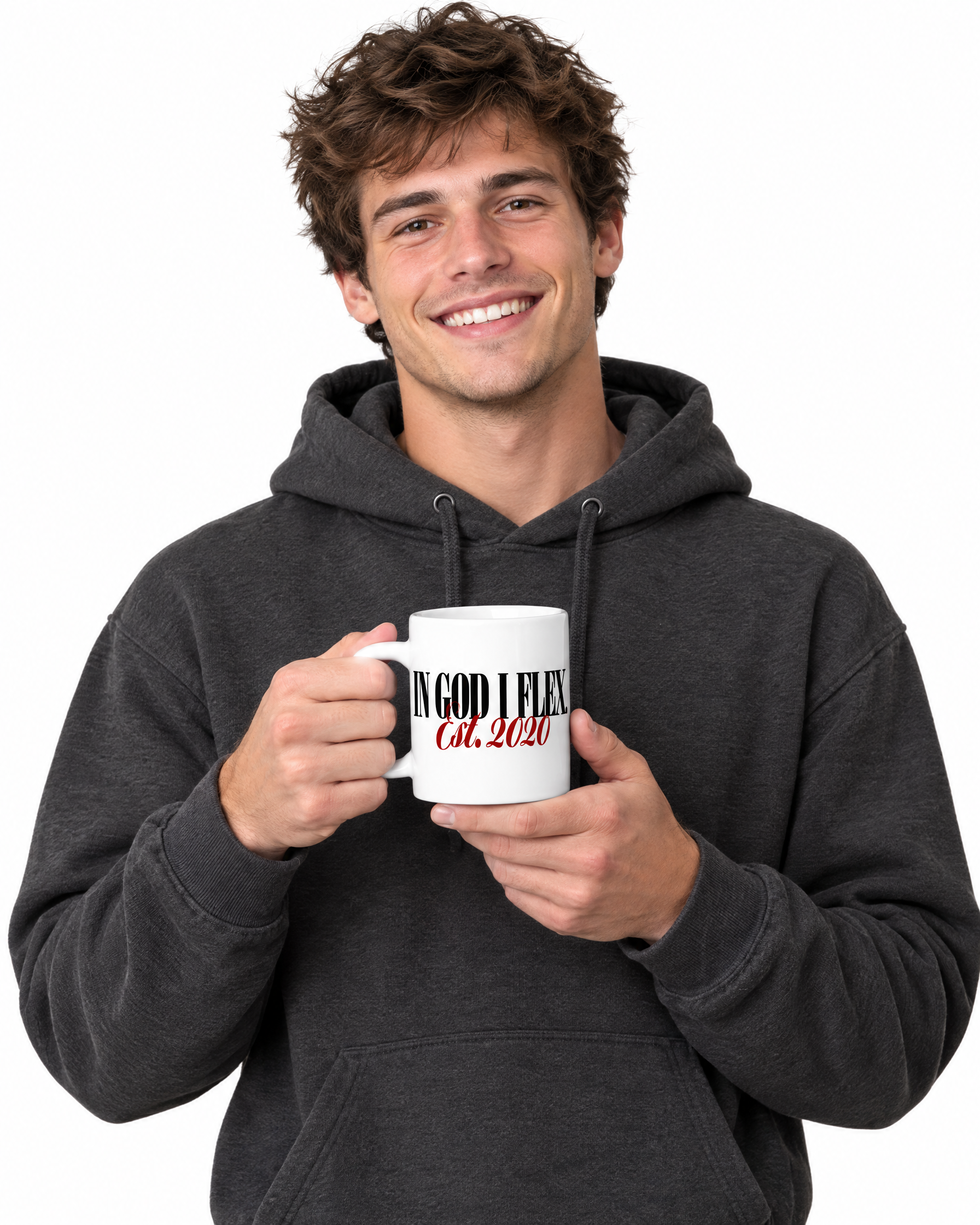 IGIF Ceramic Mug held by a model